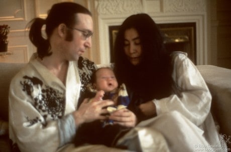 John Lennon, Yoko Ono and Sean Lennon, NYC - 1975