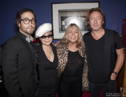 Yoko Ono, Sean Lennon, Cynthia Lennon and Julian Lennon, NYC - 2010