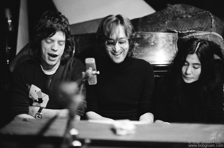 John Lennon, Yoko Ono and Mick Jagger, NYC - 1972