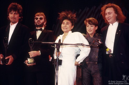 George Harrison, Ringo Starr, Yoko Ono, Sean Lennon and Julian Lennon, NYC - 1988