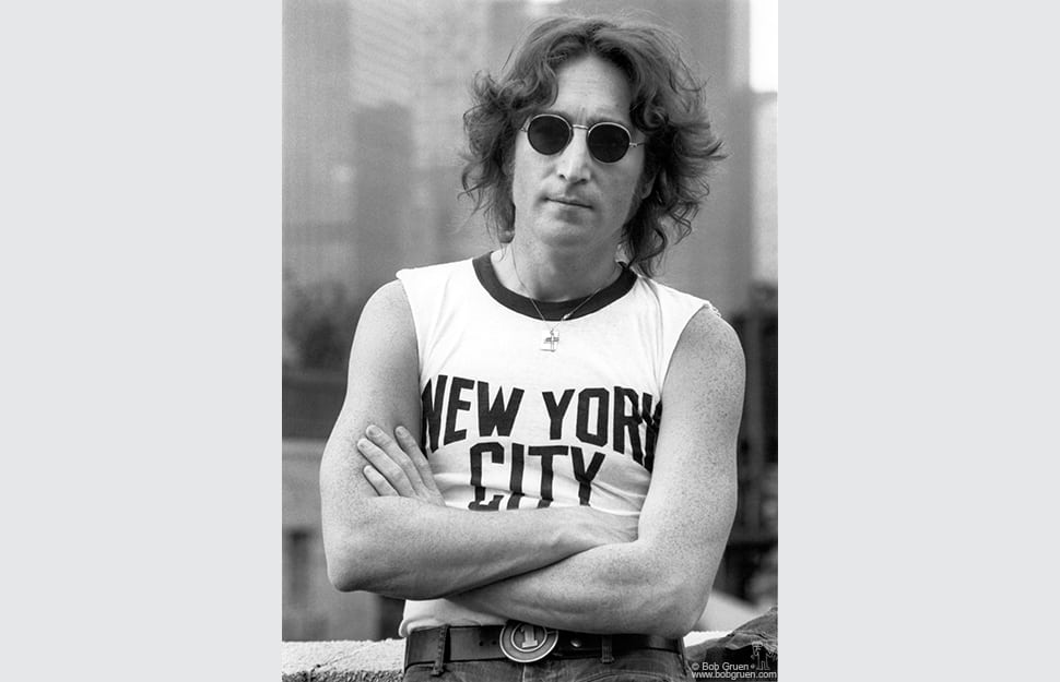 John Lennon on rooftop in New York City. August 29
