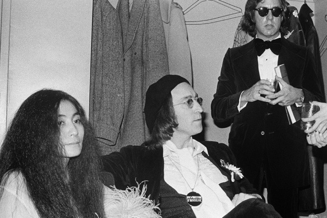 Yoko Ono, John Lennon and Danny Fields, NYC - 1975