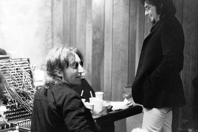 John Lennon and Jim Keltner, NYC - 1974