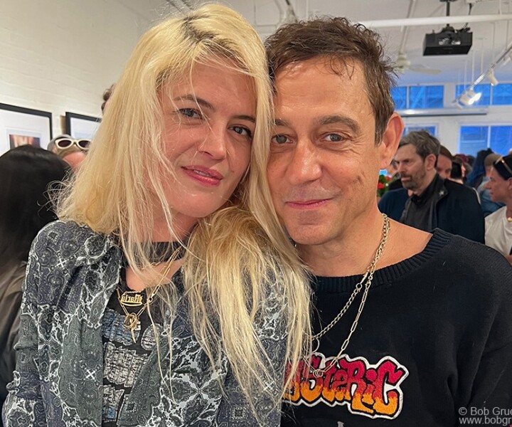 June 9 - NYC - Allison Mosshart and Jamie Hince of The Kills during their polaroid photo exhibit at Morrison Hotel Gallery.