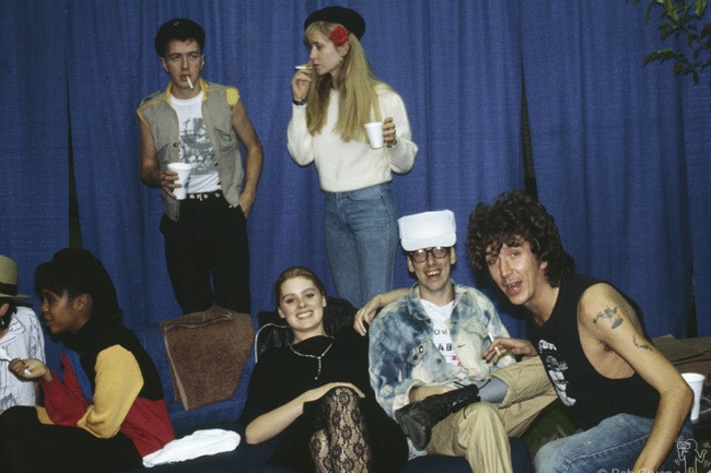 Jo-anne Henry, Joe Strummer, Gaby Salter, Mick Jones and Steve Jones, NYC - 1982