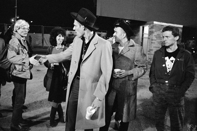 Andy Warhol, Susan Blonde, Paul Simonon, Joe Strummer and Terry Chimes,  NYC - 1982