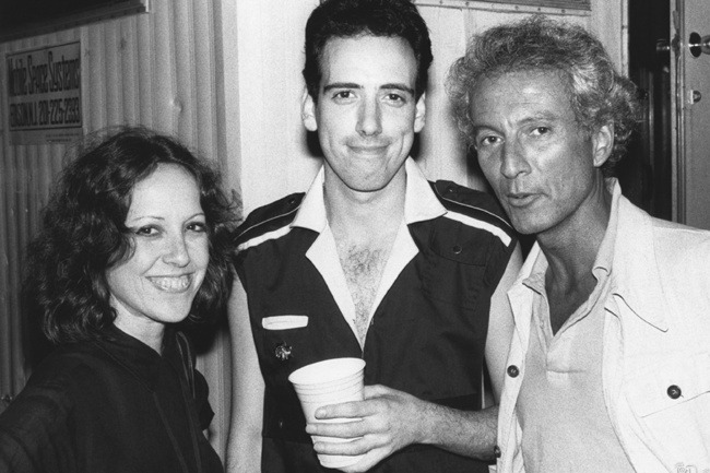 Lisa Robinson, Mick Jones and Ron Delsener, NYC - 1982