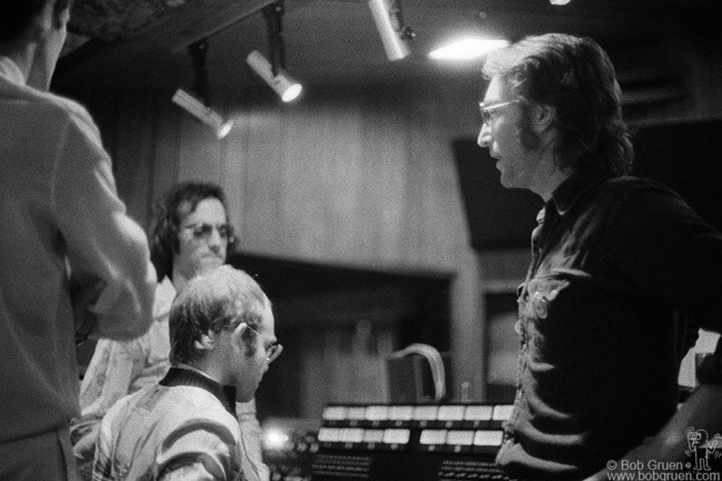 Jimmy Iovine, Elton John and John Lennon, NYC - 1974