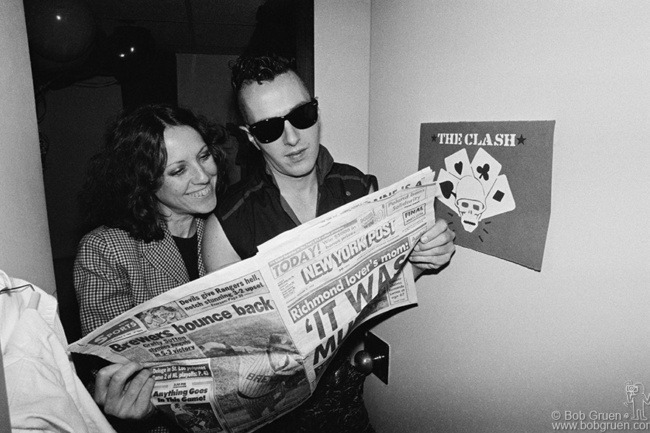 Lisa Robinson and Joe Strummer, NYC - 1982