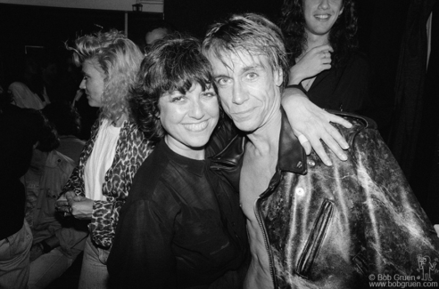 Lisa Robinson and Iggy Pop, NYC - 1988