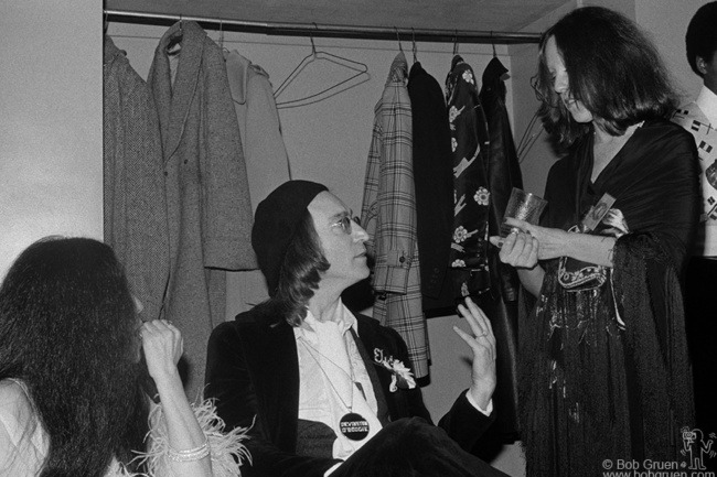 Yoko Ono, John Lennon and Lisa Robinson, NYC - 1975