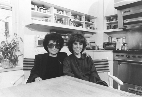 Lisa Robinson and Yoko Ono, NYC - 1985