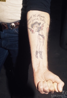 Elwood&#039;s New York Dolls tattoo - 1975