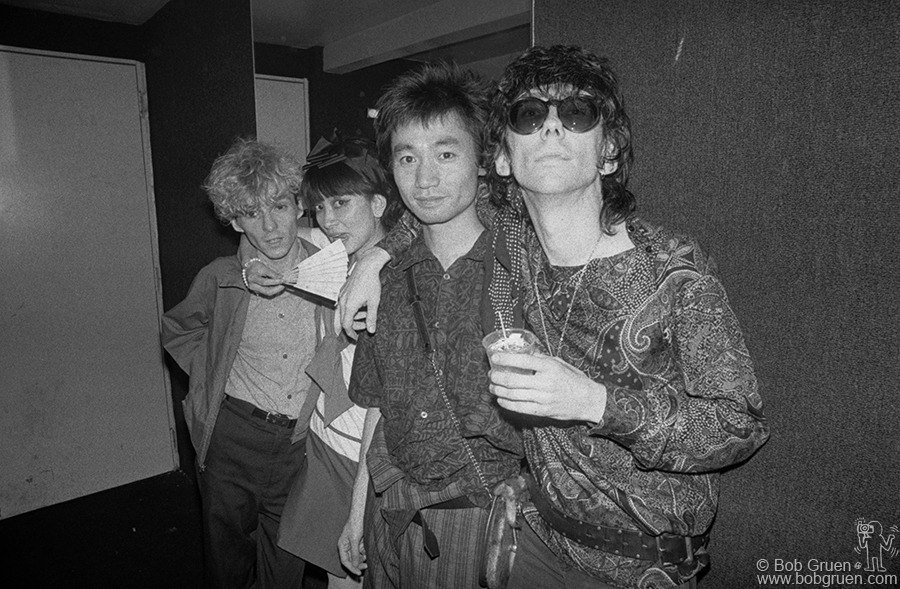 Dougie Bowne, Chica Sato, Toshio Nakanishi and Stiv Bators, NYC - 1981
