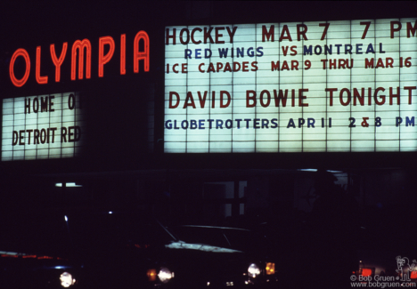 David Bowie Marquee, Detroit - 1976