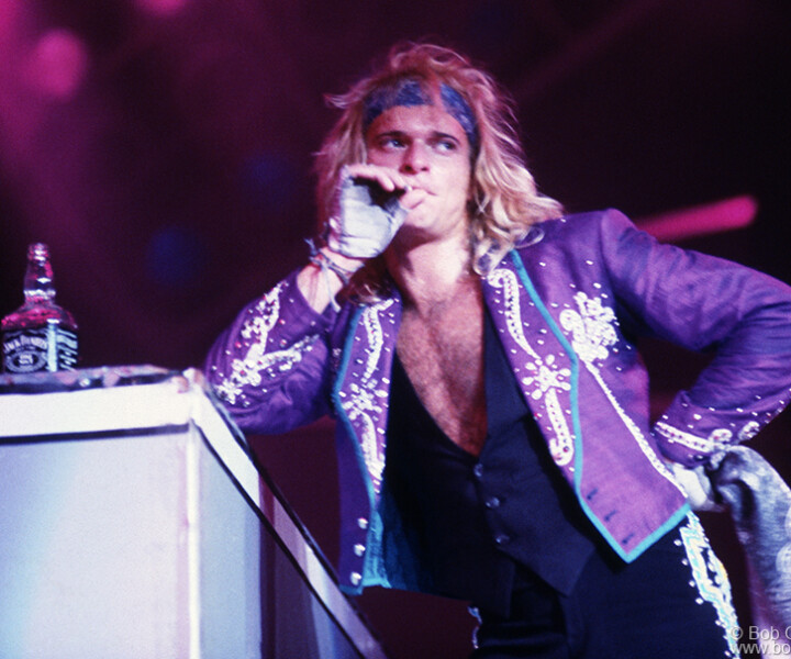 David Lee Roth, MSG, NYC. July 13, 1988. Image #: DavidLeeRoth788_1988_1 © Bob Gruen