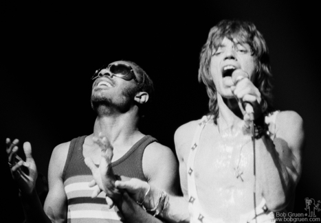 Mick Jagger and Stevie Wonder, NYC - 1972