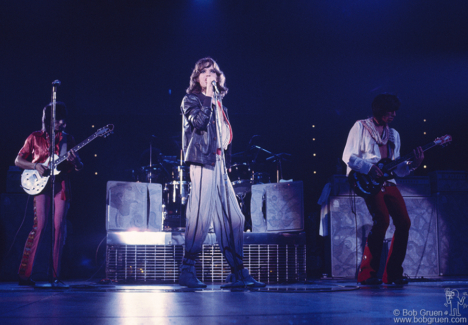 Ron Wood, Mick Jagger and Keith Richards, LA - 1975