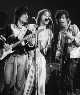 Ron Wood, Mick Jagger and Keith Richards, NY - 1975