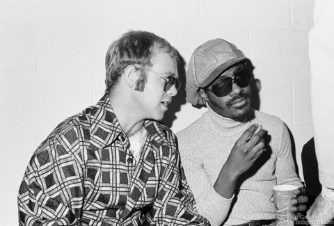 Elton John and Stevie Wonder, MA - 1973