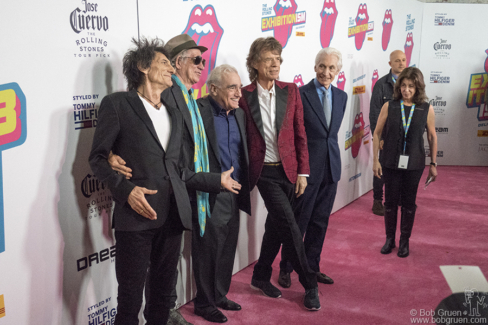 Ron Wood, Keith Richards, Martin Scorsese, Mick Jagger and Charlie Watts, NYC - 2016