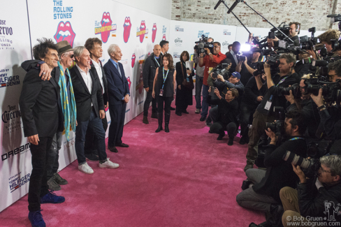 Ron Wood, Keith Richards, Tommy Hilfiger, Mick Jagger and Charlie Watts, NYC - 2016