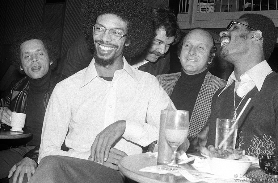 Garland Jeffreys, Gil Scott Heron, Clive Davis and Stevie Wonder, NYC